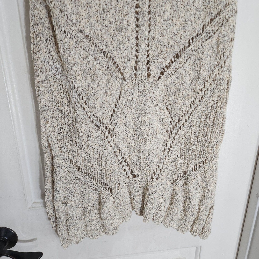 ASTR Tunic Top Blouse Womens S Beige Macrame Knit Sleeveless V Neck Cotton Blend - Picture 9 of 10